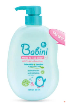 Babini Head To Toe Wash Sữa tắm gội hàng ngày giúp giảm rôm sảy và hăm tã cho bé